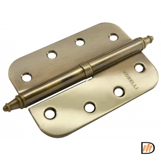 Петля разъемная MS-C 100X70X2.5 AB R правая скругленная, врезная, цвет бронза, сталь