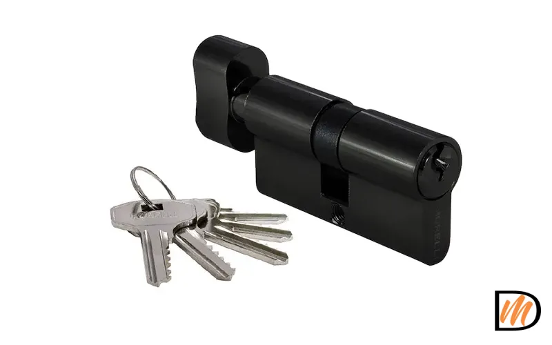 70CK BL,  ключевой цилиндр (70мм), цвет - черный