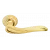 Ручка дверная LONDON EYE MH-26 SG/GP раздельная на круглой розетке, цвет мат.золото/золото, ЦАМ