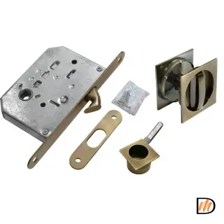 Комплект для раздвижных дверей MHS-2 WC AB, цвет античная бронза, ЦАМ