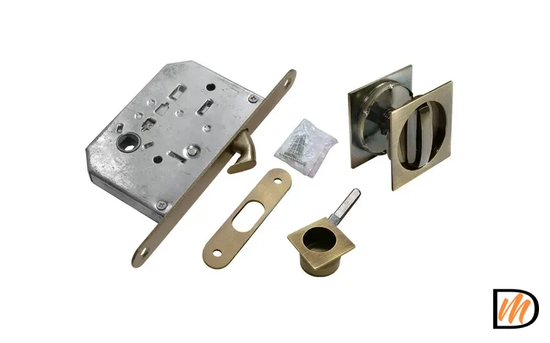 Комплект для раздвижных дверей MHS-2 WC AB, цвет античная бронза, ЦАМ