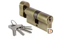 60CK AB, ключевой цилиндр с заверткой (60мм), цвет - античная бронза