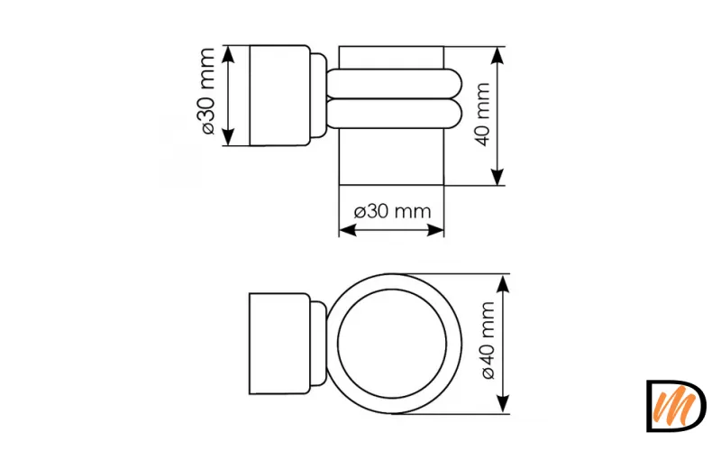 Ограничитель дверной MDS-4 BN магнитный, цвет черный никель
