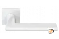 Ручка дверная KAFFEE MH-50-S6 W раздельная на квадратной розетке, цвет белый, ЦАМ Light