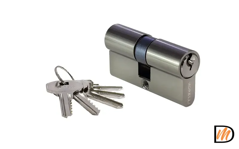 Цилиндровый механизм (личинка) 60C BN 60 мм с ключом, цвет черный никель