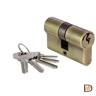 Цилиндровый механизм (личинка) 50C AB 50 мм с ключом, цвет античная бронза