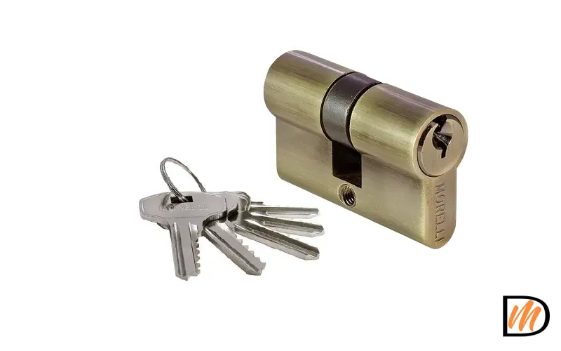 Цилиндровый механизм (личинка) 50C AB 50 мм с ключом, цвет античная бронза