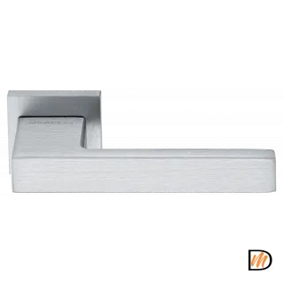 Ручка дверная LOT MH-56-S6 SSC раздельная на квадратной розетке 6 мм, цвет супер матовый хром, ЦАМ Light