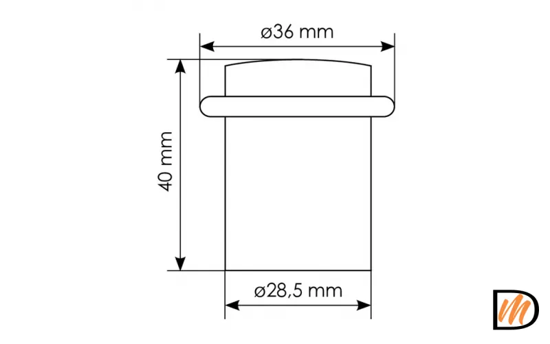 Дверной ограничитель DS3 SC, цвет матовый хром