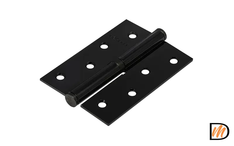 Петля разъемная карточная MSD 100X70X2.5 BL R  стальная правая, врезная, цвет черный, сталь