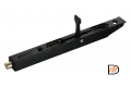 Задвижка дверная  L160 BL, цвет черный, сталь