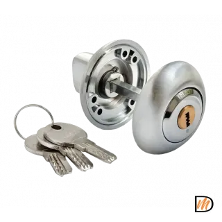 Завертка дверная MH-CYL SC/CP с цилиндром, цвет матовый хром/хром