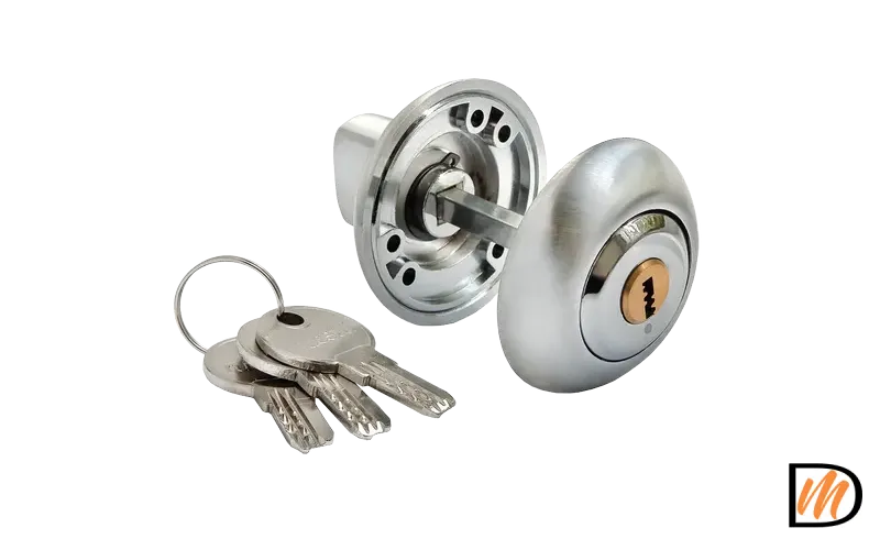 Завертка дверная MH-CYL SC/CP с цилиндром, цвет матовый хром/хром