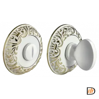 Завертка сантехническая MH-WC-CLP W/PG круглая цвет белая эмаль/золото