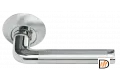 Ручка дверная КОЛОННА MH-03 SN/CP на круглом основании, цвет бел.никель/хром, ЦАМ