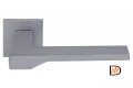 Ручка дверная PIERRES MH-49-S6 SC раздельная на квадратной накладке, цвет матовый хром, ЦАМ Light