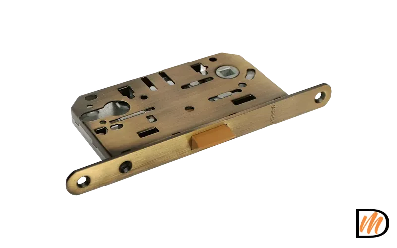 1885P AB, защелка бесшумная под цилиндр, цвет - бронза