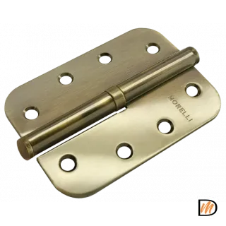 MSD-C 100X70X2.5 AB L, петля стальная скругленная левая без коронки, цвет - бронза