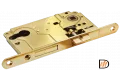 Замок межкомнатный врезной L1885 PG с ригелем под цилиндр, цвет золото
