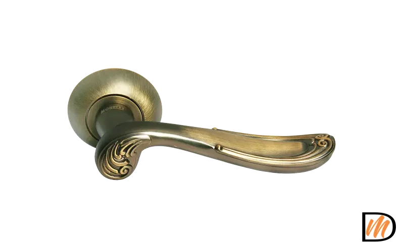 Ручка дверная GIUSEPPE MH-22 COF на круглом основании, цвет кофе, ЦАМ