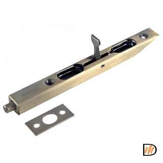 Шпингалет торцевой L160 AB, цвет античная бронза, сталь