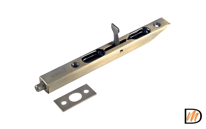 Шпингалет торцевой L160 AB, цвет античная бронза, сталь