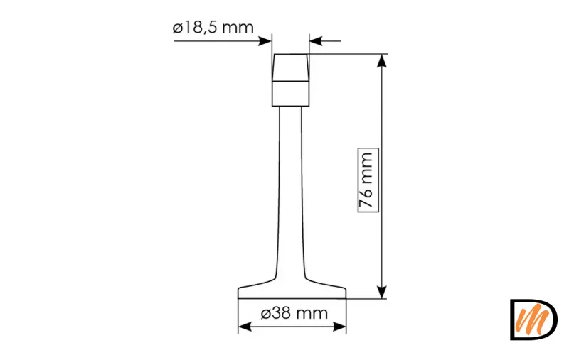 Стопор для двери DS2 AB, цвет бронза