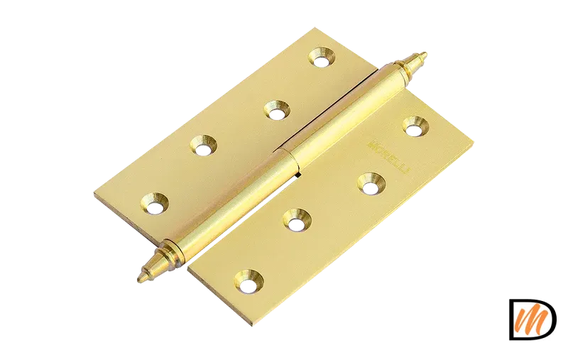 Петля разъемная стальная MS 100X70X2.5 L SG левая, врезная, цвет матовое золото, сталь