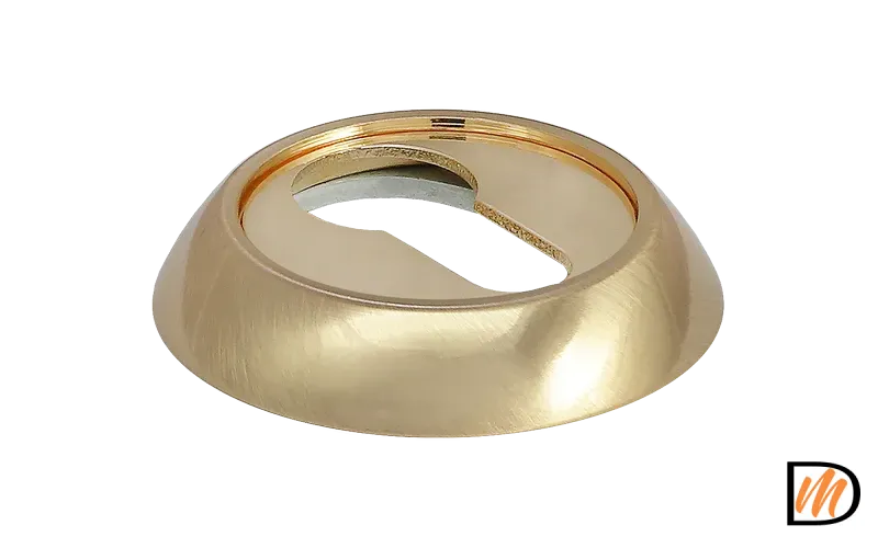 Накладка на евроцилиндр MH-KH SG/GP круглая, цвет мат.золото/золото