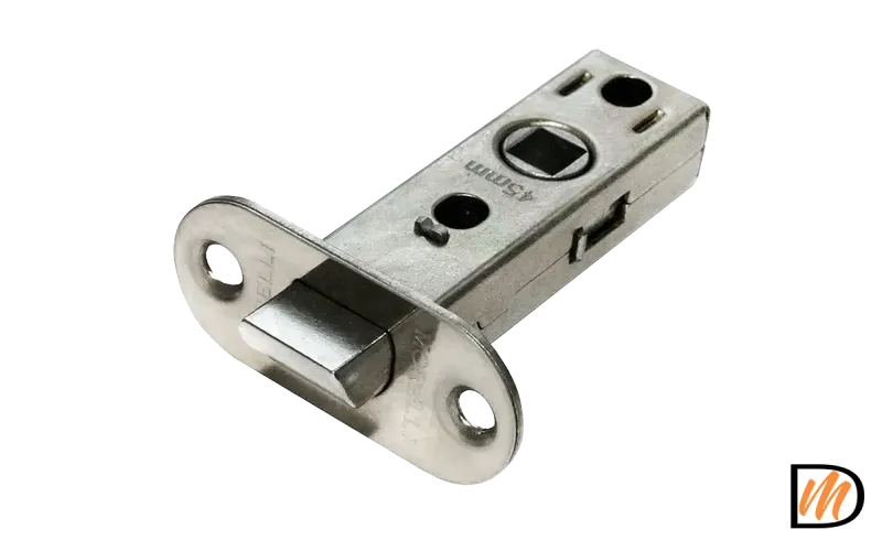 OL6-45 SN, защелка межкомнатная, скругленная планка, цвет - никель матовый