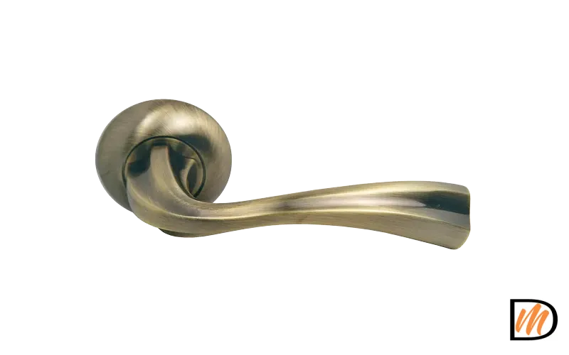 Ручка дверная СОН MH-15 MAB на круглой розетке цвет античная бронза, ЦАМ