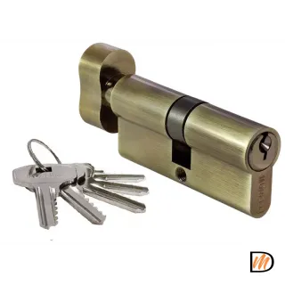 70CK AB, ключевой цилиндр с заверткой (70 мм), цвет - античная бронза