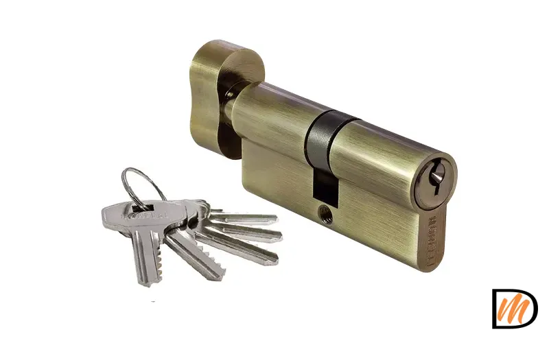 70CK AB, ключевой цилиндр с заверткой (70 мм), цвет - античная бронза
