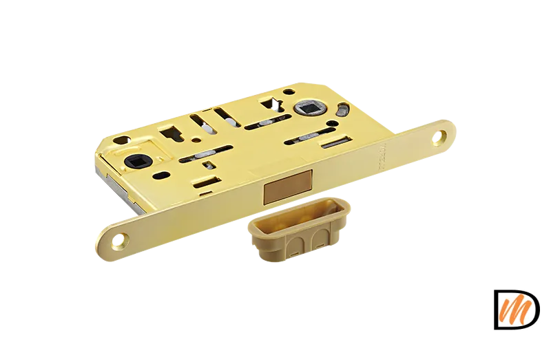 Замок межкомнатный M1895 MSG магнитный, сантехнический, цвет мат.сатинированное золото