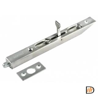 Шпингалет дверной L160 SN, цвет никель матовый, сталь