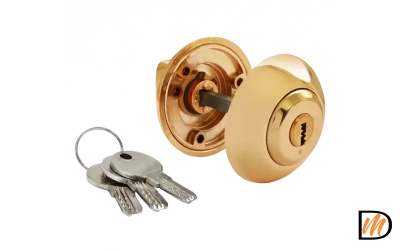 Завертка дверная MH-CYL GP с цилиндром, цвет золото