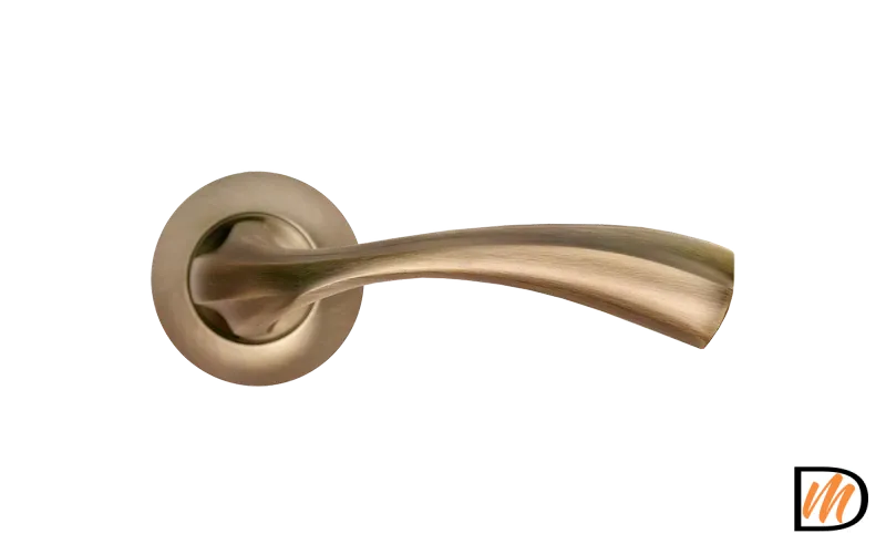 Ручка дверная СОН MH-15 MAB на круглой розетке цвет античная бронза, ЦАМ