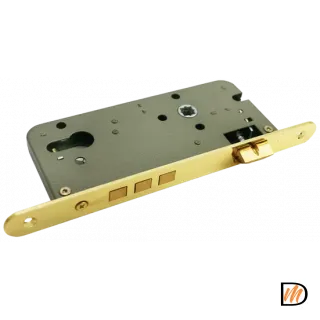 Замок под цилиндр OL03 PG с тремя ригелями, цвет золото