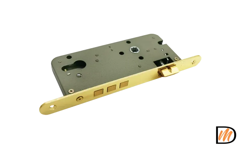 Замок под цилиндр OL03 PG с тремя ригелями, цвет золото