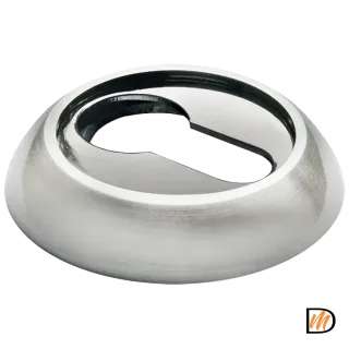 Накладка на евроцилиндр MH-KH SN/BN круглая, цвет бел. никель/черн. никель