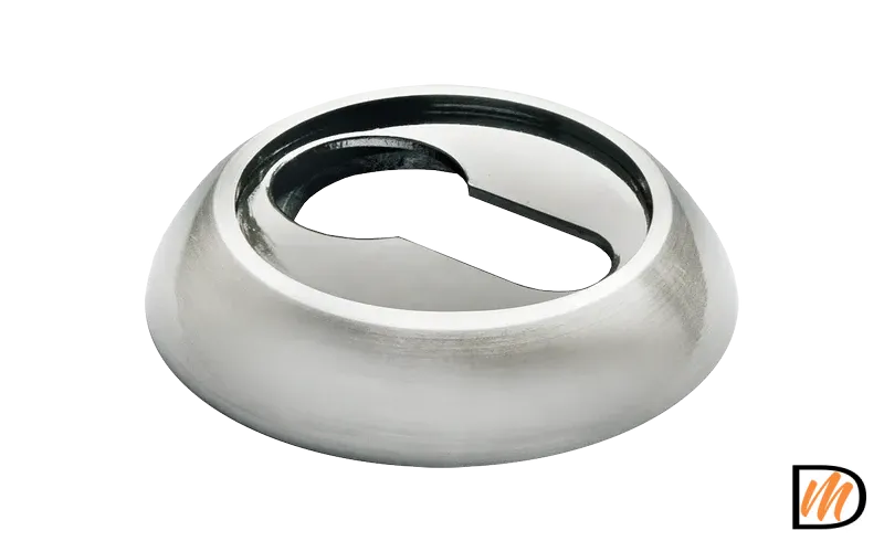 Накладка на евроцилиндр MH-KH SN/BN круглая, цвет бел. никель/черн. никель