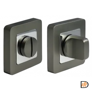 Завертка сантехническая MH-WC-S55 GR/PC квадратная цвет графит/хром