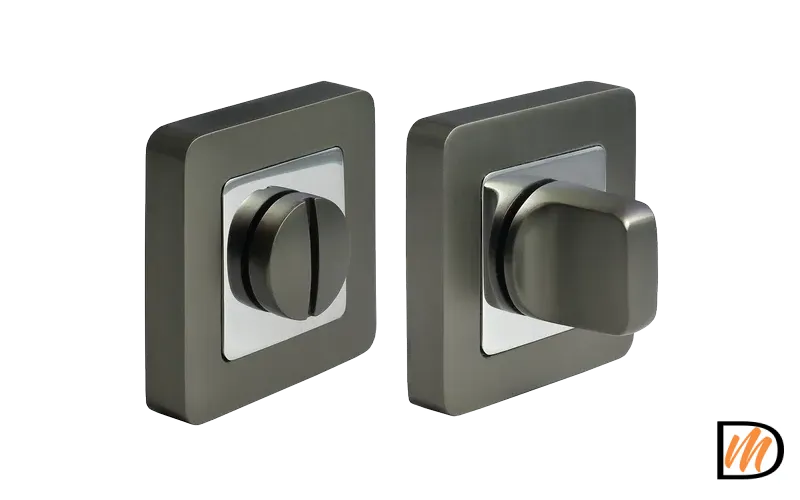 Завертка сантехническая MH-WC-S55 GR/PC квадратная цвет графит/хром
