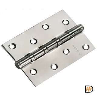 Петля универсальная MS 100X70X2.5-4BB SN стальная, врезная, цвет белый никель, сталь