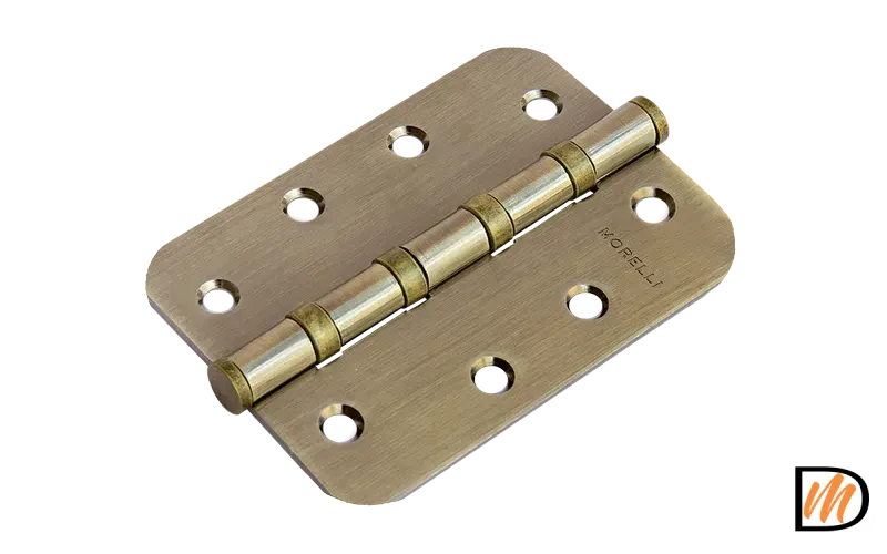 Петля универсальная карточная MS-C 100X70X2.5-4BB AB стальная скругленная, врезная, цвет бронза