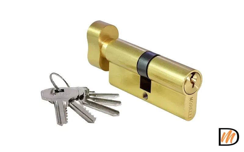 70CK PG, ключевой цилиндр с заверткой (70 мм), цвет - золото