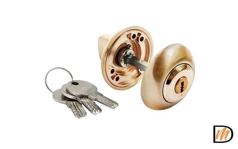 Завертка дверная MH-CYL SG с цилиндром, цвет матовое золото