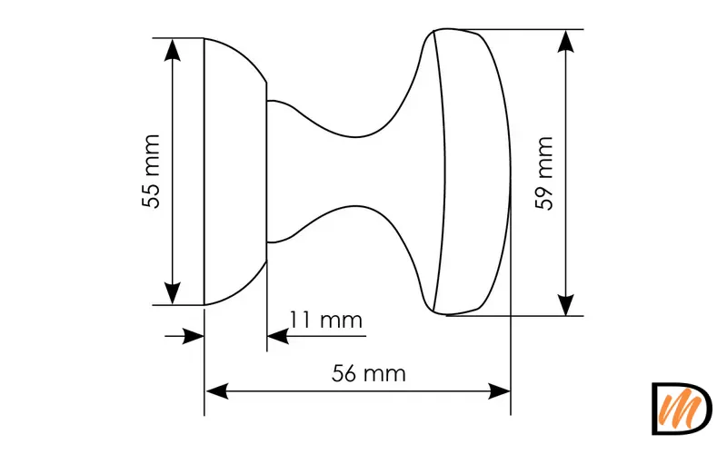 Ручка дверная круглая FOSTER MHR-1 AB на розетке, цвет - античная бронза