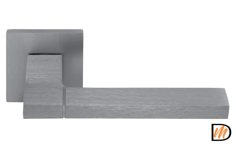 Ручка дверная YSTAD MH-47-S6 SSC раздельная на квадратной розетке 6 мм, цвет суперматовый хром, ЦАМ Light