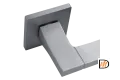 Ручка дверная YSTAD MH-47-S6 SSC раздельная на квадратной розетке 6 мм, цвет суперматовый хром, ЦАМ Light